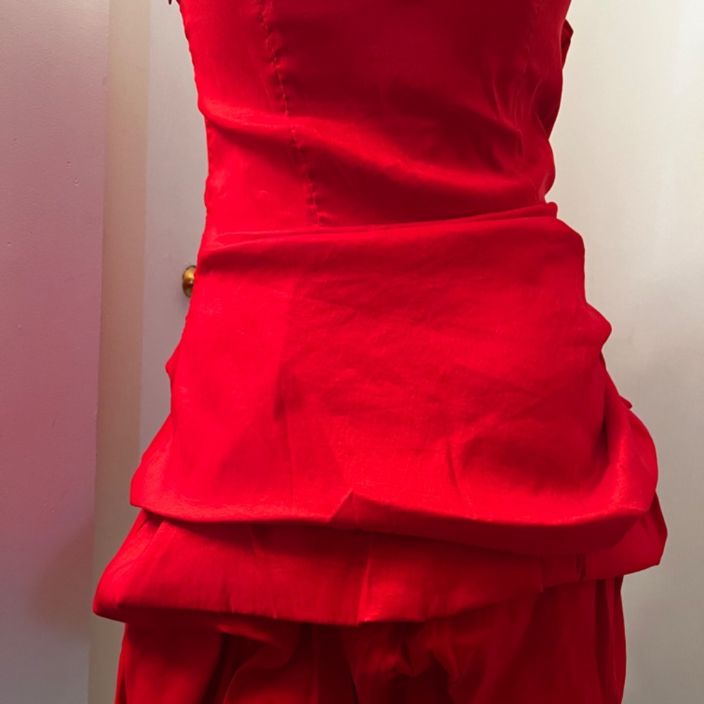 Forever 21 Red Ruched Strapless Bodycon Mini - Picture 8 of 15